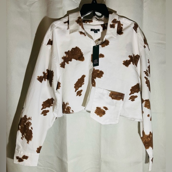 wild fable Tops - Women’s Twill Utility Crop Shirt